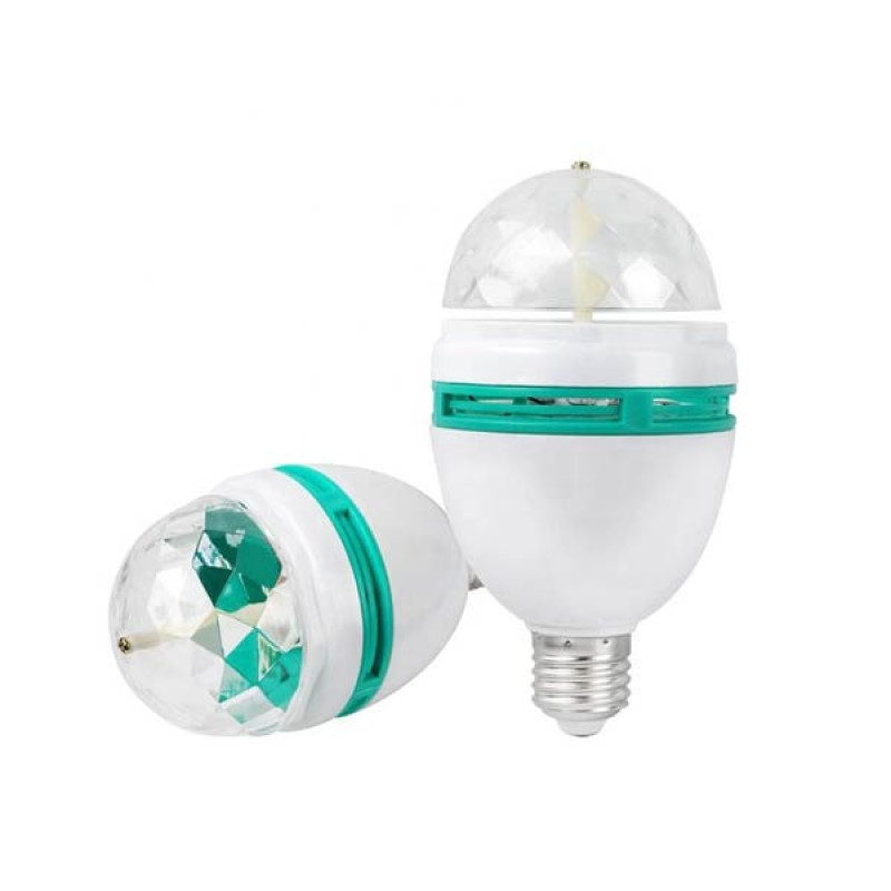 LAMPADA LED RGB XCELL GIRATORIO PARA FESTAS - XC-LL-02