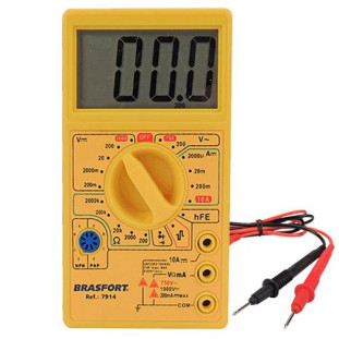 MULTIMETRO DIGITAL BRASFORT DISPLAY 2,5" COM SINAL SONORO DE CONTINUIDADE ''BIP'' - 7914