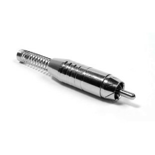 PLUG RCA 6MM PROFISSIONAL METAL COM MOLA - PGRC0024