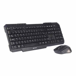 TECLADO E MOUSE SEM FIO OFFICE C3TECH K-W10BK - 303040500100