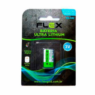 BATERIA LITHIUM FLEX GOLD ULTRA 3V 1300MAH EL1CR2/ CR2/ CR15H270/ DLCR-2 - FX-CR2