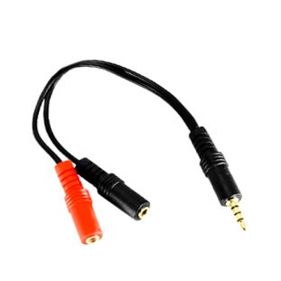 CABO ADAPTADOR P3 STORM COM 2P2 FEMEA X 1P3 MACHO PRETO GOLD - CBPD0028