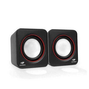 CAIXA DE SOM C3TECH MULTIMIDIA SPEAKER 2.0 3WRMS CONEXAO P2 PRETO/VERMELHO SP-301BK - 304020620100