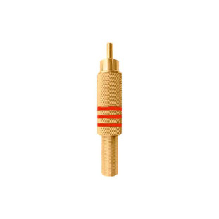 PLUG RCA GOLD C/ MOLA 6/7MM VERMELHO - PGRC0001