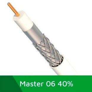 CABO COAXIAL CABLETECH RGC06 75R COM 40% DE MALHA BRANCO (BOBINA 305M) - FR