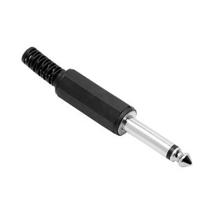 PLUG P10 MONO PLASTICO PRETO - PGPZ0002