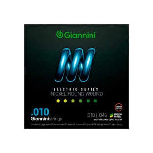 ENCORDOAMENTO PARA GUITARRA GIANNINI NICKEL ROUND WOUND GEEGST10 (.010 - .046) - 5960