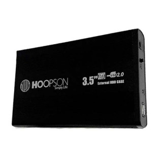 CASE PARA HD 3.5'' HOOPSON EXTERNO ALUMINIO USB 2.0 SATA PRETO - CHD-003