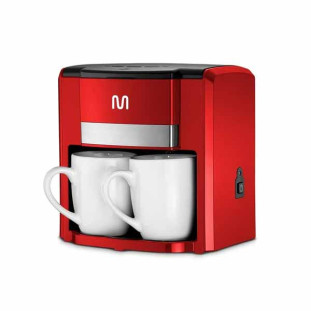 CAFETEIRA ELETRICA MULTILASER 2 XICARAS 220V 450W FILTRO PERMANENTE E COLHER DOSADORA VERMELHA - BE016 - FR