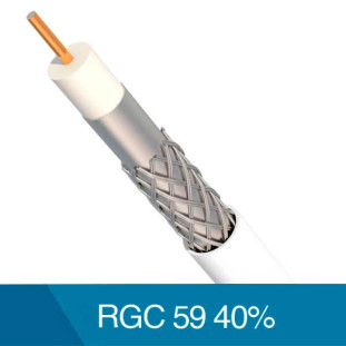 CABO COAXIAL PROELETRONIC RGC59 75R COM 40% DE MALHA BRANCO (100M) - CACO5940/01G