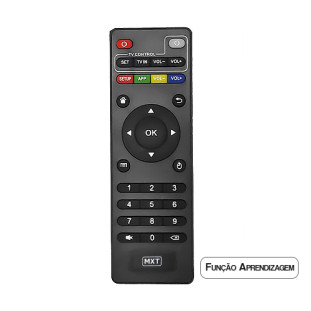 CONTROLE PARA SMART BOX UNIVERSAL T95 MXQ TX2 9 H96 COM FUNÇAO APRENDIZAGEM - MXT-CO1373