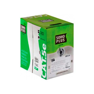 CABO LAN SOHO PLUS U/UTP CAT5E CMX 24 AWG 4P PRETO 100% COBRE (HOMOLOGADO ANATEL) (CX305M)