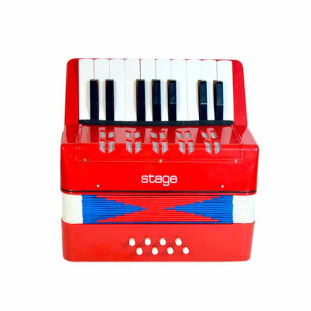 ACORDEON SANFONA STAGE INFANTIL 8 BAIXOS 17 TECLAS VERMELHO - AC178RD