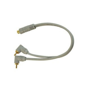 CABO Y AUTOMOTIVO TECHNOISE SERIES 100 PRO 5MM 2 RCA MACHO X 1 RCA FEMEA RETO/90 20CM CINZA - 10822