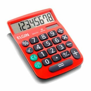 CALCULADORA DE MESA ELGIN 12 DIGITOS VERMELHA - MV4131 - FR