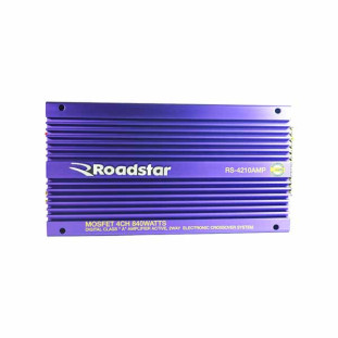 AMPLIFICADOR ROADSTAR CLASSE A 4 CANAIS 70W RMS 840W - RS4210AMP