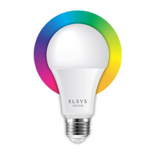 LAMPADA LED WI-FI ELSYS RGB+CCT 2700K-6500K 9W CONTROLE VIA APP - EPGG24 - FR
