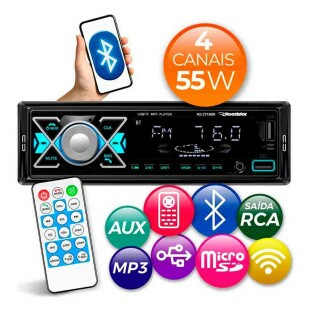 AUTO RADIO ROADSTAR FM 55W RMS - RS2714BR PLUS