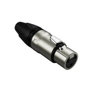 PLUG CANNON XLR WIRECONEX FEMEA PROFISSIONAL WC 1003 FL BK NI ANEL PRETO - 8836