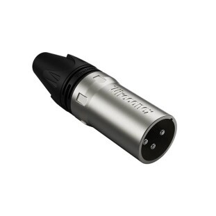 PLUG CANNON XLR WIRECONEX MACHO PROFISSIONAL WC 1013 ML BK NI ANEL PRETO - 8837