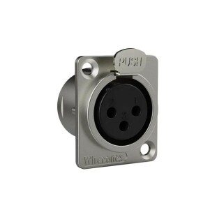 PLUG CANNON XLR WIRECONEX FEMEA PAINEL PROFISSIONAL 3 POLOS WC 1023 FP BK NI - 10295
