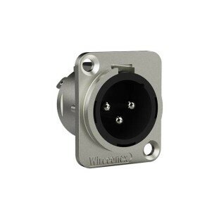 PLUG CANNON XLR WIRECONEX MACHO PAINEL PROFISSIONAL 3 POLOS WC 1033 MP BK NI - 10296