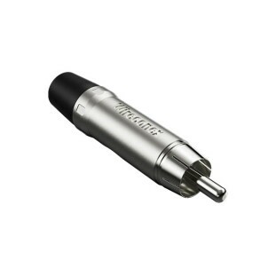 PLUG RCA WIRECONEX MACHO PROFISSIONAL LINHA METAL WC 1212 ML BKNI PRETO - 10299