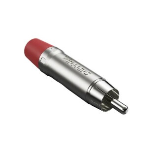 PLUG RCA WIRECONEX MACHO PROFISSIONAL LINHA METAL WC 1212 ML RD NI VERMELHO - 10300