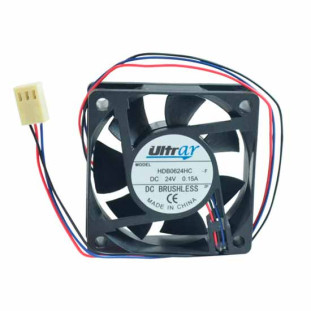 MICROVENTILADOR ULTRAR 60X60X20MM 24V ROLAMENTO 0.15AMP 3.6 WATTS 4500RPM 3 FIOS C/ CONECTOR - HDB0624HCF