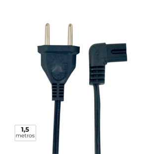CABO DE ENERGIA FORUSI 10A PARA USO GERAL CABO PARALELO 2X0,50MM 1,5M TOMADA 90G - 16.9.71.1402.18