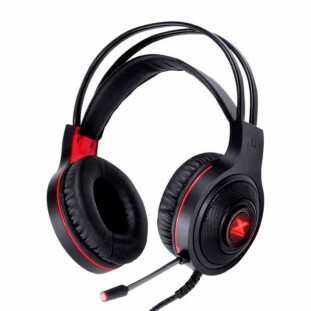 HEADSET GAMER VINIK VX GAMING LUGH LED VERMELHO USB COM MICROFONE FLEXIVEL GH300 - 31539 - FR