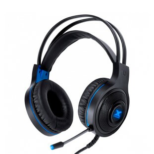 HEADSET GAMER VINIK VX GAMING LUGH LED AZUL USB COM MICROFONE FLEXIVEL GH300 - 31538 - FR