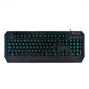 TECLADO GAMER VINIK USB VX GAMING DRACO COM MACROS MULTIMIDIA LED 3 CORES CABO 1,8M ABNT2 PRETO GT400 - 31533 - FR