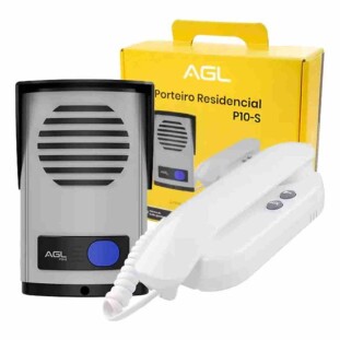 PORTEIRO ELETRONICO AGL RESIDENCIAL CINZA MONOFONE BRANCO P10 S - 1101029