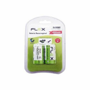 PILHA RECARREGAVEL FLEX GOLD C 1,2V 4500MAH C/2 - FX-C45B2