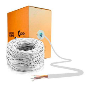 CABO PARA ALARME GIGA 4 PARES 24AWG 0,41MM BRANCO (CX30OM) - SE325