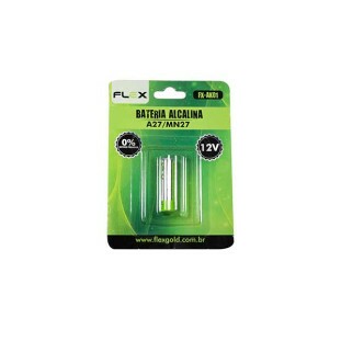 BATERIA ALCALINA FLEX GOLD PARA CONTROLE DE ALARME 12V 27A/ MIN27 - FX-AK01