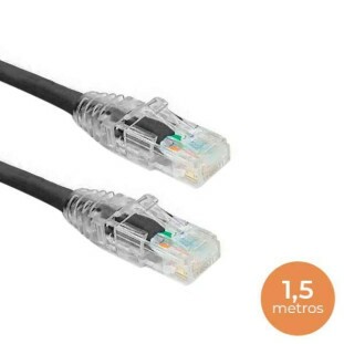 CABO DE REDE SOHO PLUS PATCH CORD U/UTP CAT-5 CMX T568A/B 1,5M PRETO - 35103022