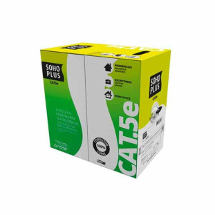 CABO LAN SOHO PLUS U/UTP CAT5E CMX 24 AWG 4P PRETO 100% COBRE EXTERNO (HOMOLOGADO ANATEL) (CX305M)