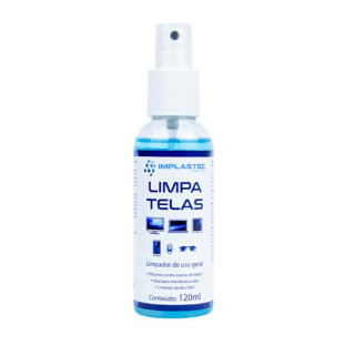 LIMPA TELAS IMPLASTEC AZUL 120ML SEM FLANELA - PACL12080CX