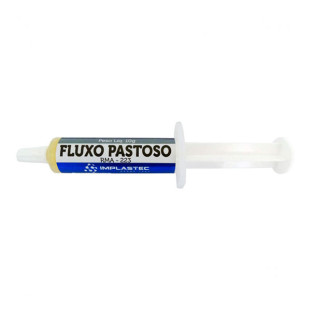 FLUXO PARA SOLDA IMPLASTEC PASTOSO RMA-223 SERINGA 10G - PAFP1010CX