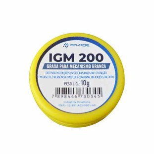 GRAXA PARA MECANISMO BRANCA IMPLASTEC IGM 200 10G - PAMB1030CX