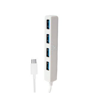 HUB ADAPTADOR USB-C XCELL 3.0 COM 4 PORTAS BRANCO - XC-HUB-9