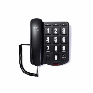 TELEFONE COM FIO INTELBRAS TOK FACIL PRETO - 4000034