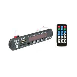 PLACA MP3 USB FM AUX SD BLUETOOTH ROXO PARA CAIXA AMPLIFICADA - 010-0076RX