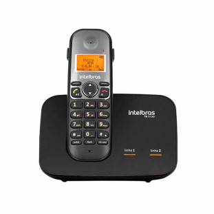 TELEFONE SEM FIO INTELBRAS COM ENTRADA PARA 2 LINHAS TS 5150 PRETO - 4125150