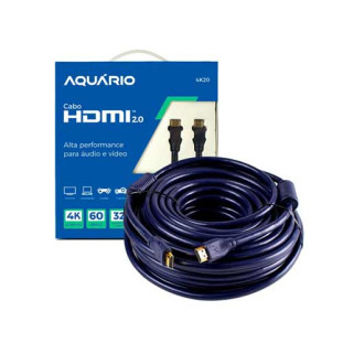 CABO HDMI AQUARIO 2.0 4K ULTRA HD 3D 20M COM FILTRO - 4K20