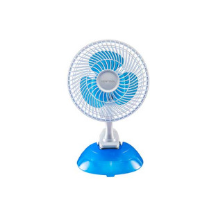 VENTILADOR DE MESA E CLIP VENTISOL MINI 20CM PORTATIL 3 PAS BRANCO/AZUL 127V - 8757