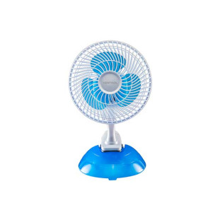 VENTILADOR DE MESA E CLIP VENTISOL MINI 20CM PORTATIL 3 PAS BRANCO/AZUL 220V - 8758