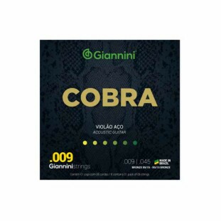ENCORDOAMENTO PARA VIOLAO AÇO 6 CORDAS GIANNINI COBRA BRONZE 85/15 GEEWAK (.009 - .045) - 5948